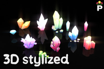 3D Stylized Crystal Pack