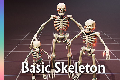 Basic Skeleton - 3 Characters + Animations