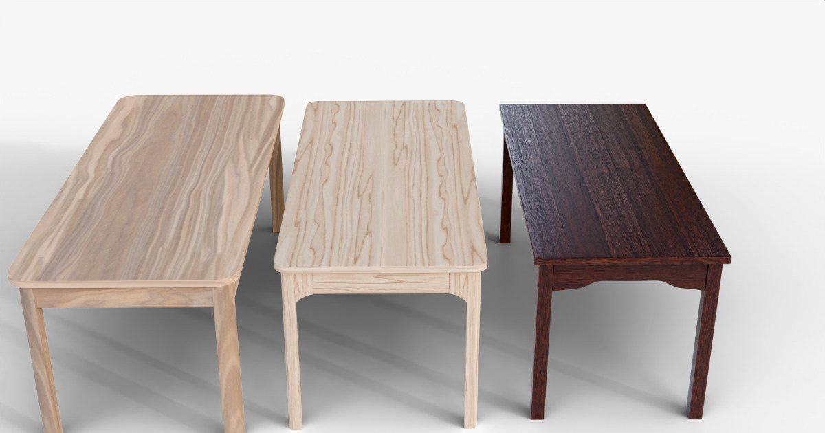 Wooden Table & Bench Set Pack 5 | 3D Furniture | Unity Asset Store