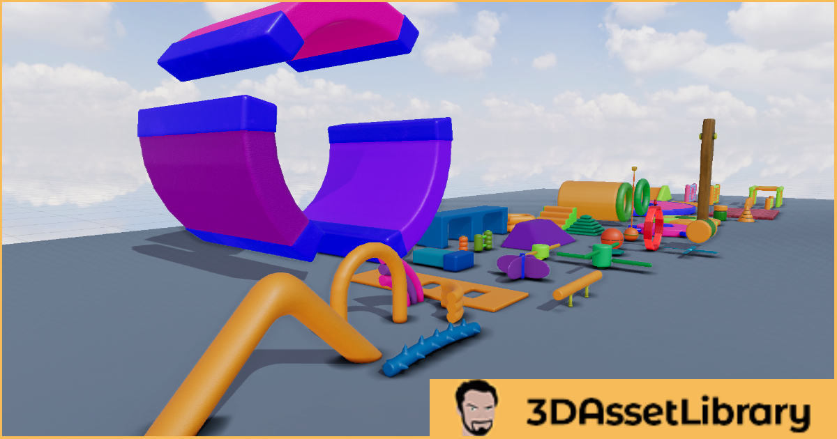 Fun Obstacle Course Expansion | 3D Props | Unity Asset Store