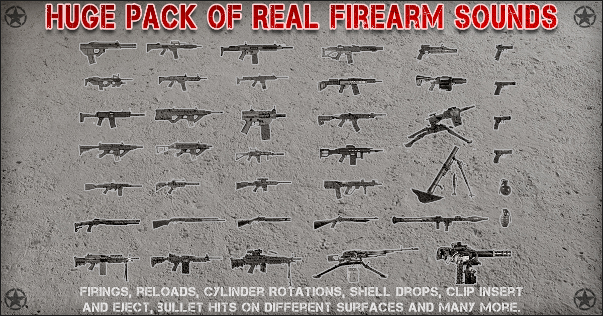 Huge Pack of Real Firearm Sounds Effects | Weapons Sound FX | Unity ...