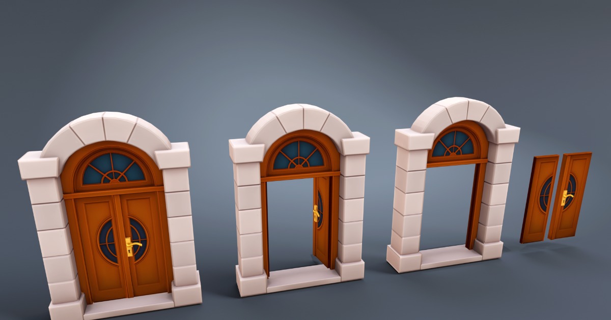 Stylized doors | 3D Exterior | Unity Asset Store
