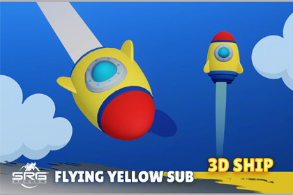 Flying Yellow Submarine 3D Ship