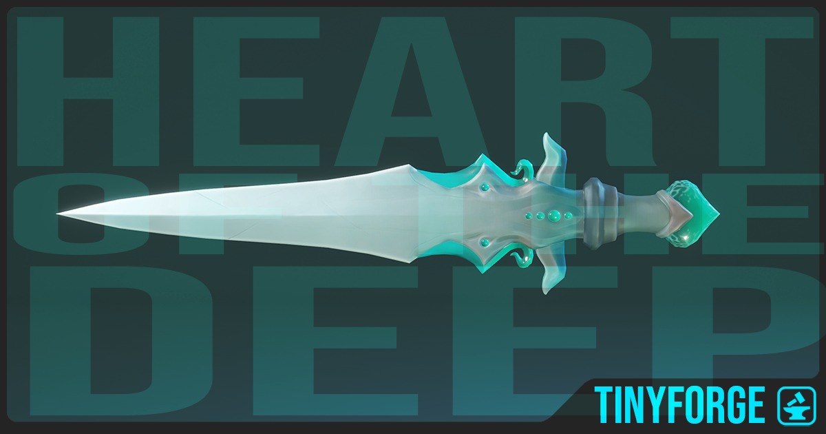 Heart of the Deep | Stylized Fantasy Dagger | Handpainted | Game Ready ...