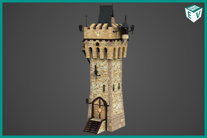 Castle Watch Tower 01 URP HDRP Textures