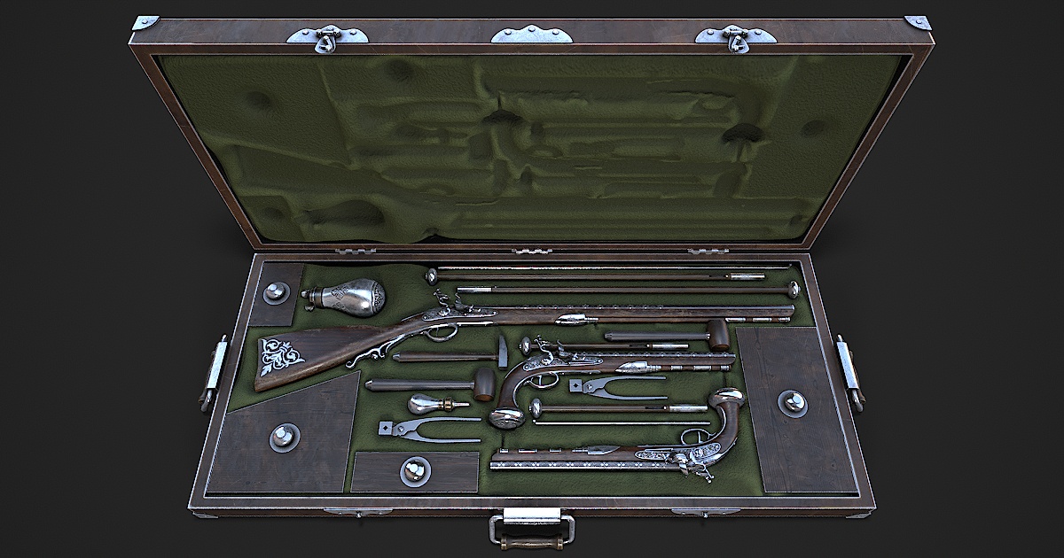 Flintlock Gun Case | 3D Weapons | Unity Asset Store