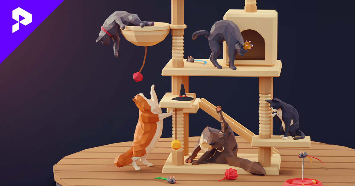 Low Poly Animated Cats | 3D Animals | Unity Asset Store