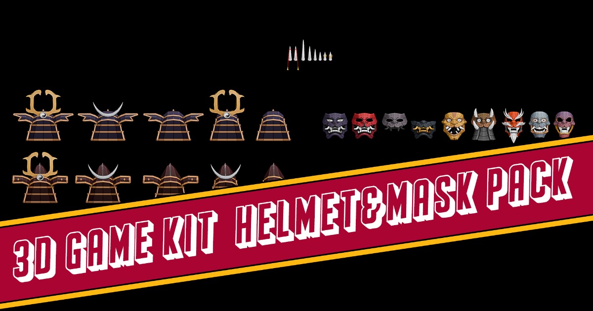 Unity Models Masks 3D Game Kit-Helmet&Mask Pack | 3D Clothing | Unity Asset Store