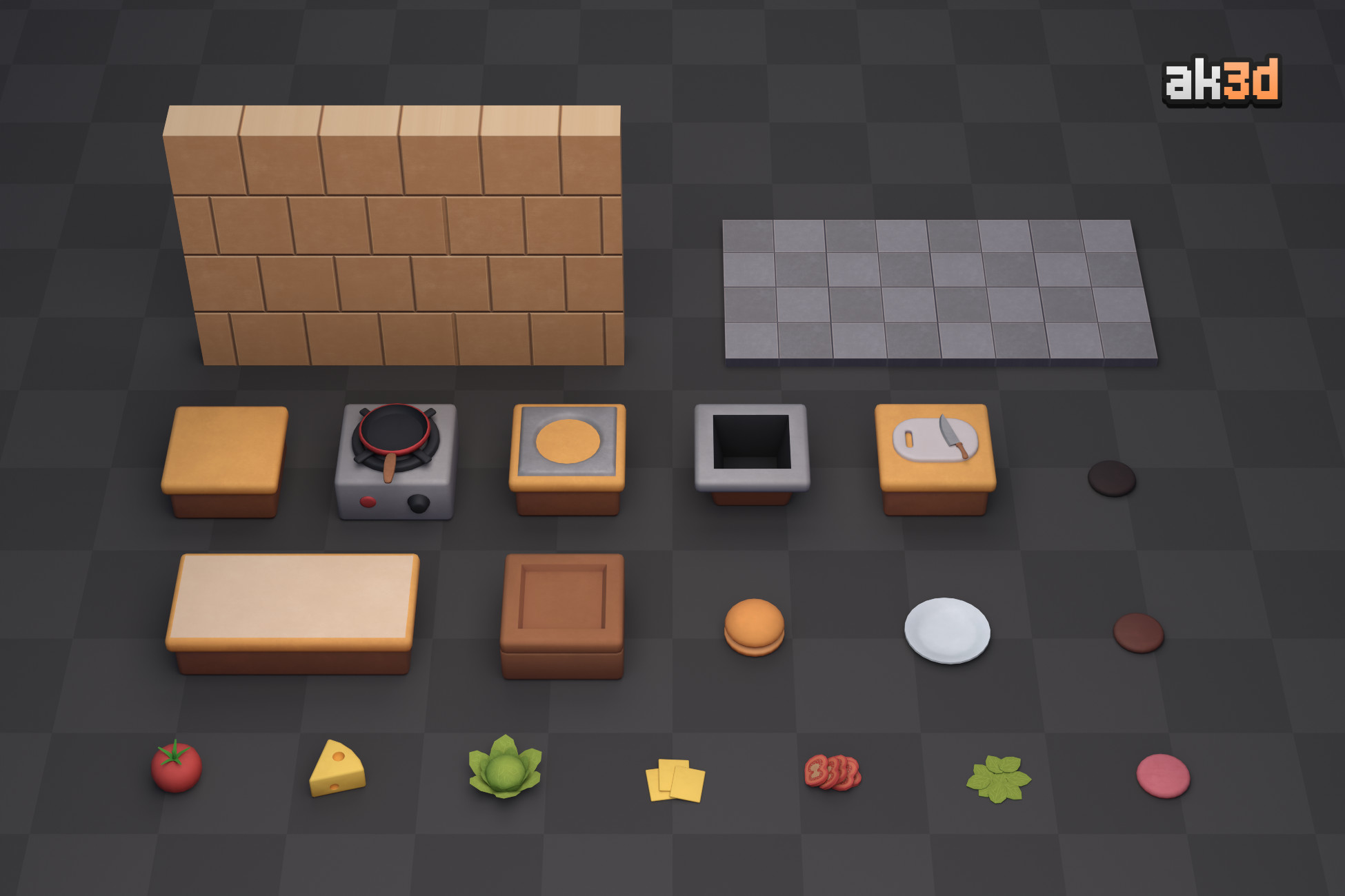 Kitchen Unity Box Kitchen Game Assets | 3D Food | Unity Asset Store