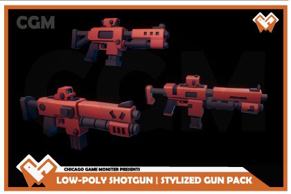 Low-Poly Shotgun | Stylized Gun Pack