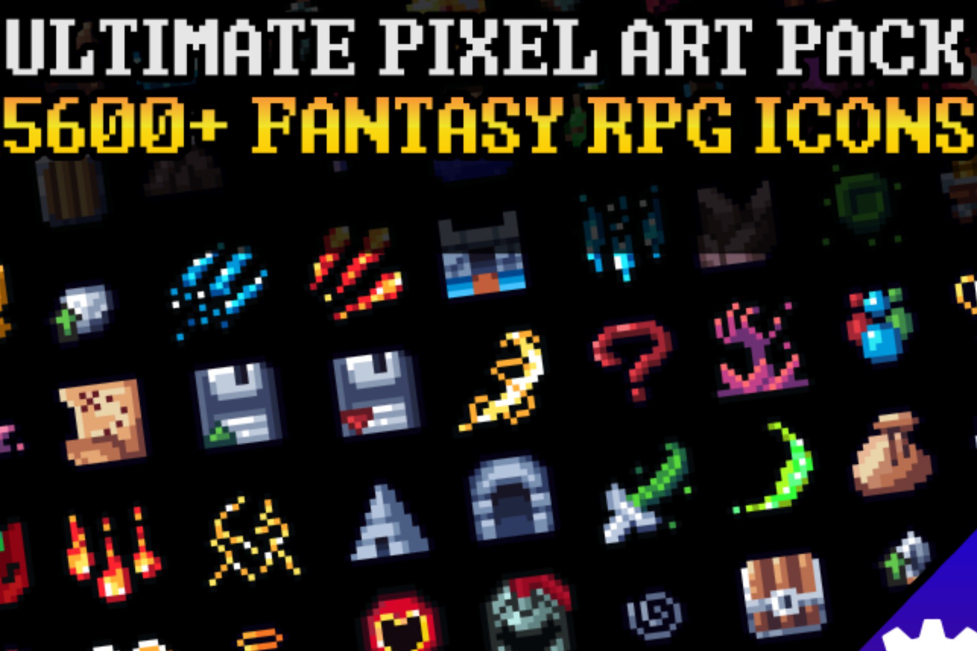 5600+ Ultimate Pixel Art Fantasy RPG Icon Pack | 2D Icons | Unity Asset ...