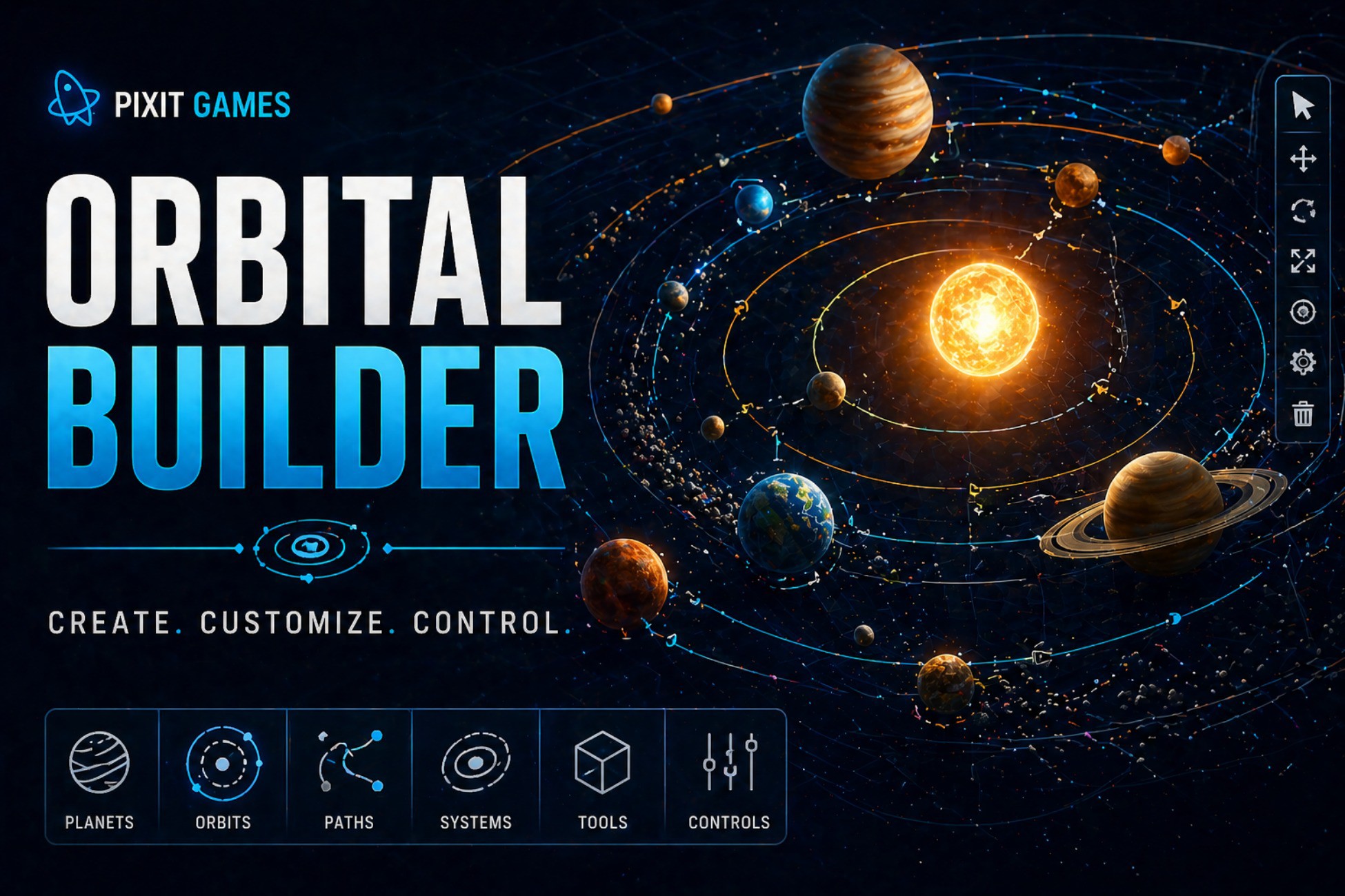 Pixit Orbital Builder | 3D Sci-Fi | Unity Asset Store