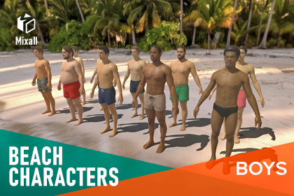 Beach characters - Boys