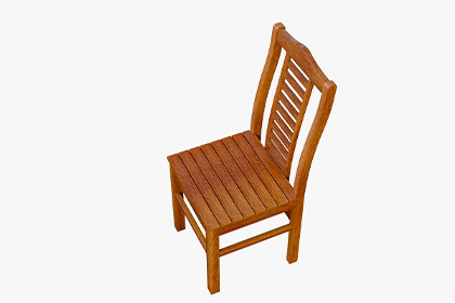 Vintage Style Wooden Chair with High Back