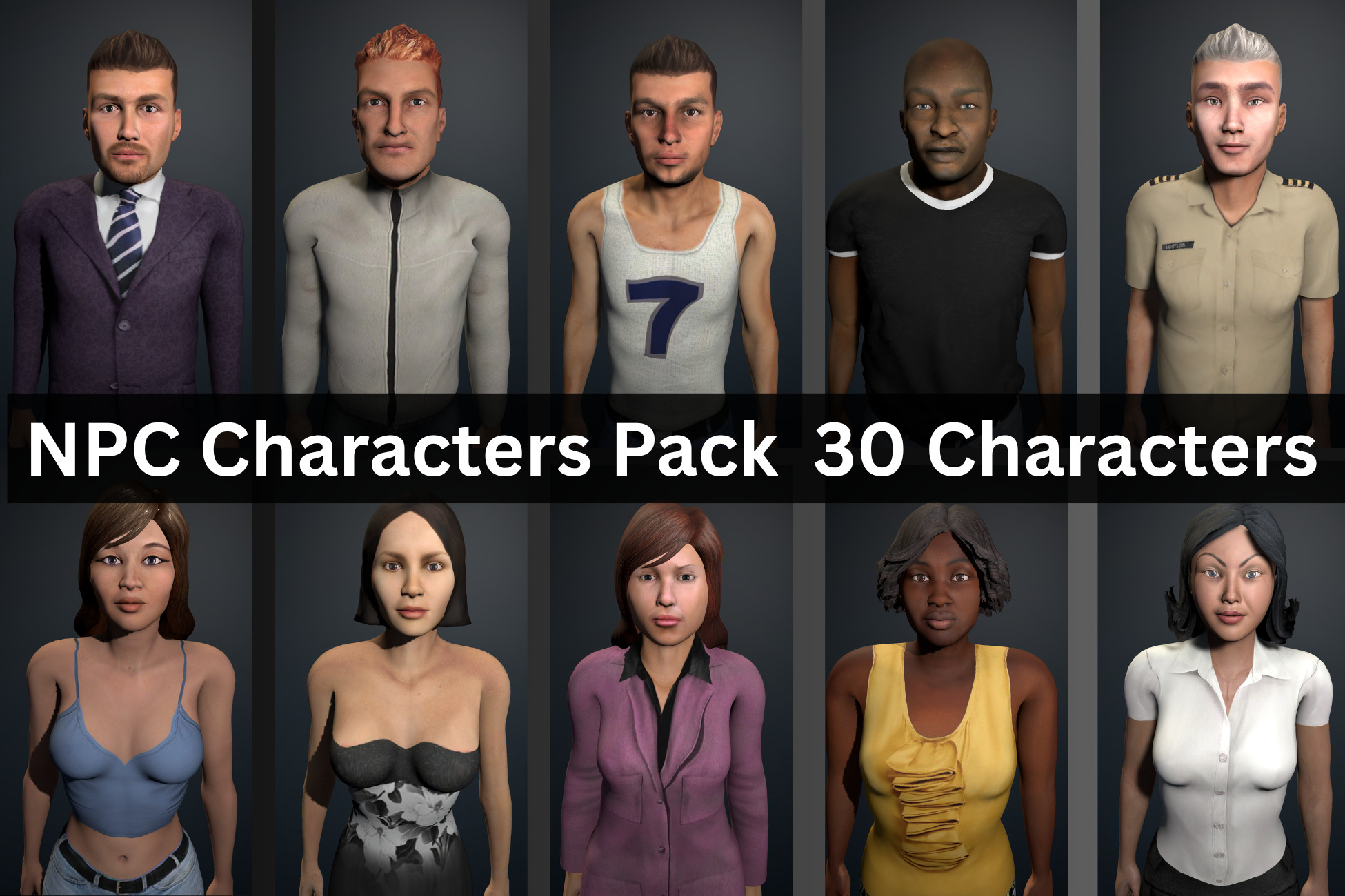 Characters Pack NPC 30 Characters