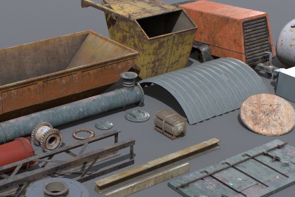 Abandoned Industrial Props Pack 2