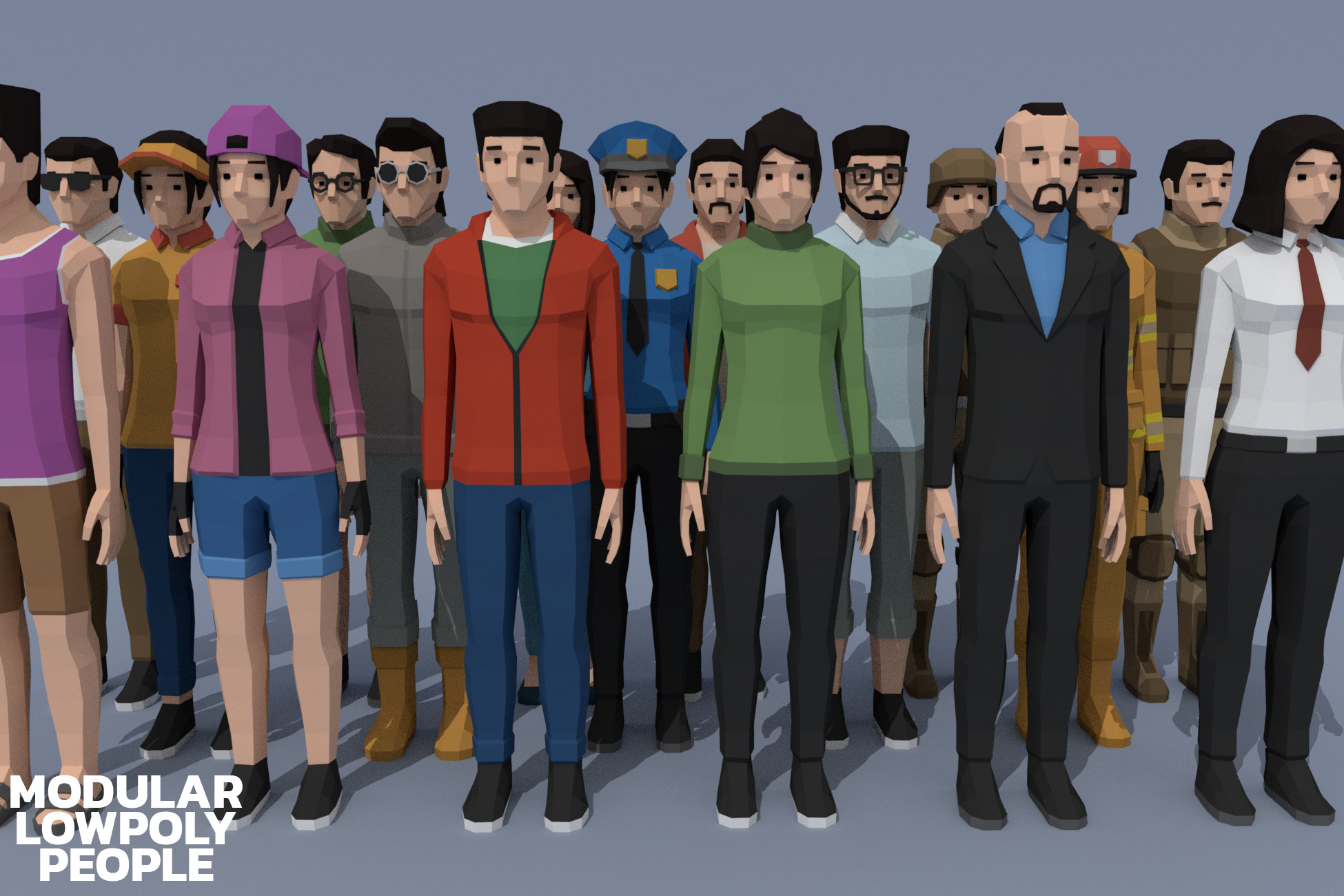 Modular Low Poly People | Characters | Unity Asset Store