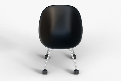 Modern Plastic Rolling Office Chair 3d