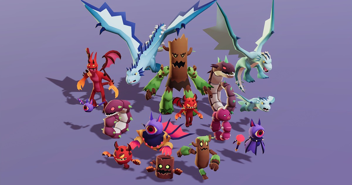 Unity Creatures Monsters Ultimate Pack 09 Cute Series | 3D Creatures | Unity Asset Store