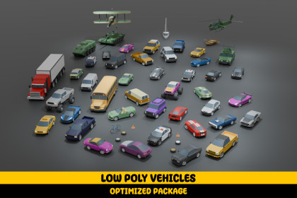 Low Poly Vehicles Package-Optimized