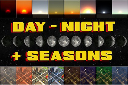 Advanced, Lightweight Day–Night & Seasonal Sky System