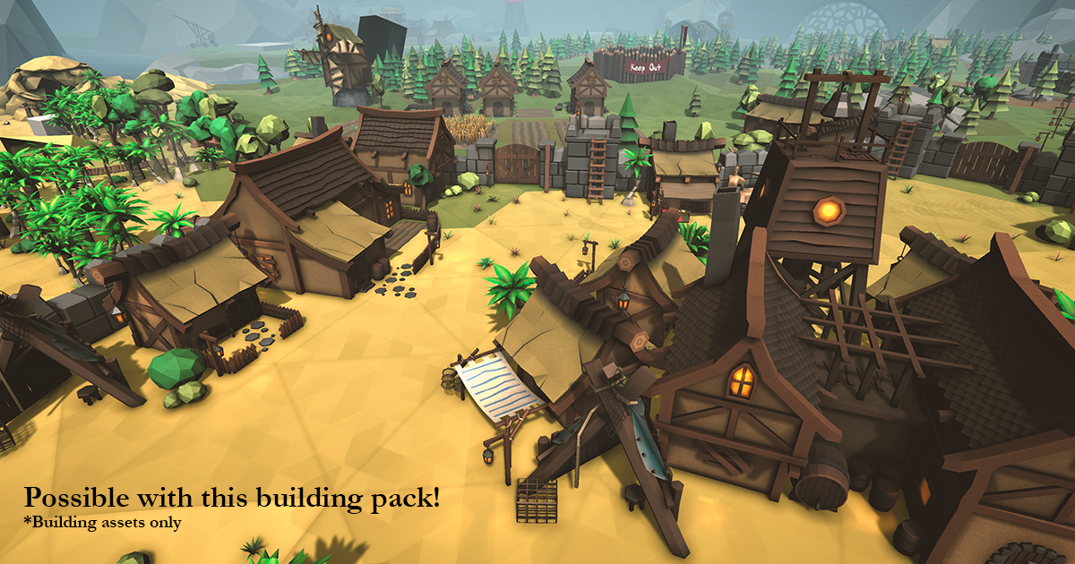 LowPoly Building/Housing Pack XL | 3D Fantasy | Unity Asset Store