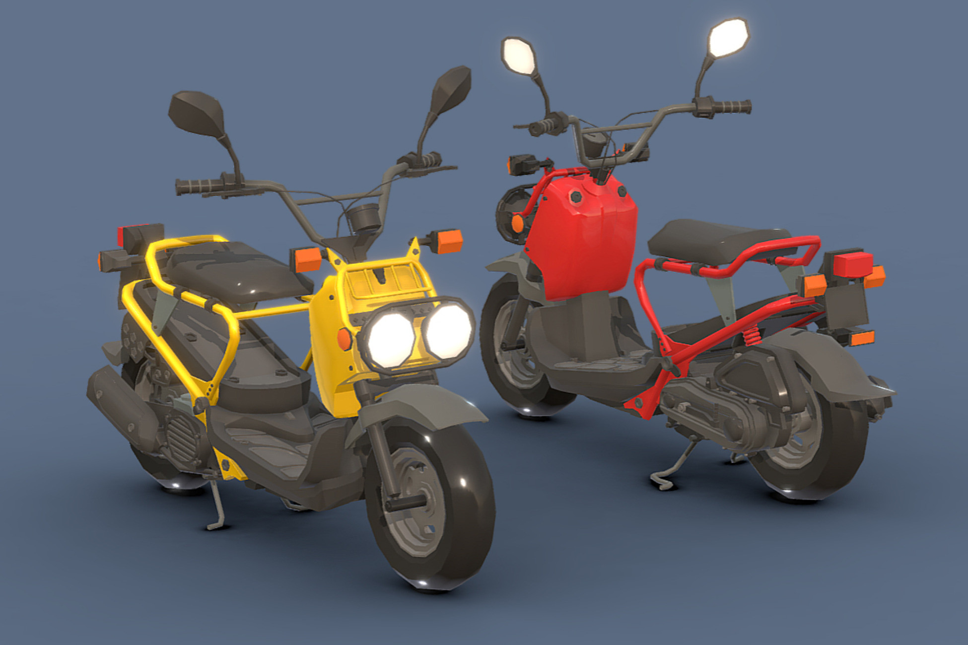 LowPoly Motorcycle 8 3D Land Unity Asset Store