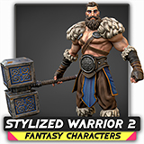 Stylized Warrior 02 - Low Poly Heroes Fantasy Characters – Hammer - #27