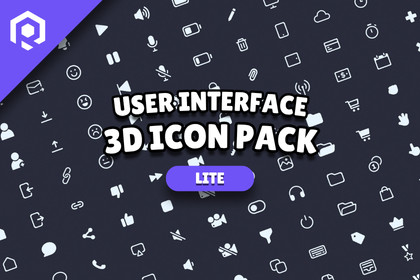 Low Poly 3D Icons - User Interface LITE