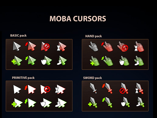 Moba Cursors | 2D Icons | Unity Asset Store