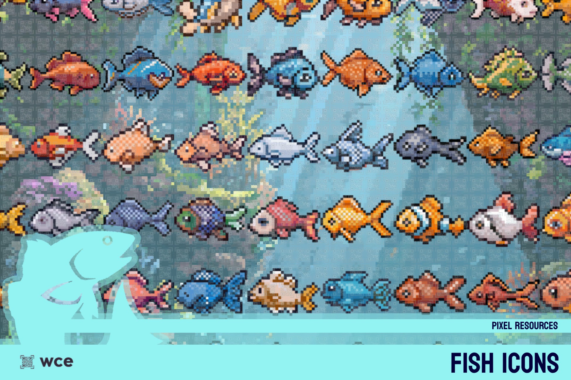 Fish Icons - Collection 1 - 2D Pixel Fishing Resources Bundle | 2D ...