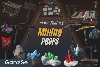 GanzSe Mining - Fantasy Low Poly Props
