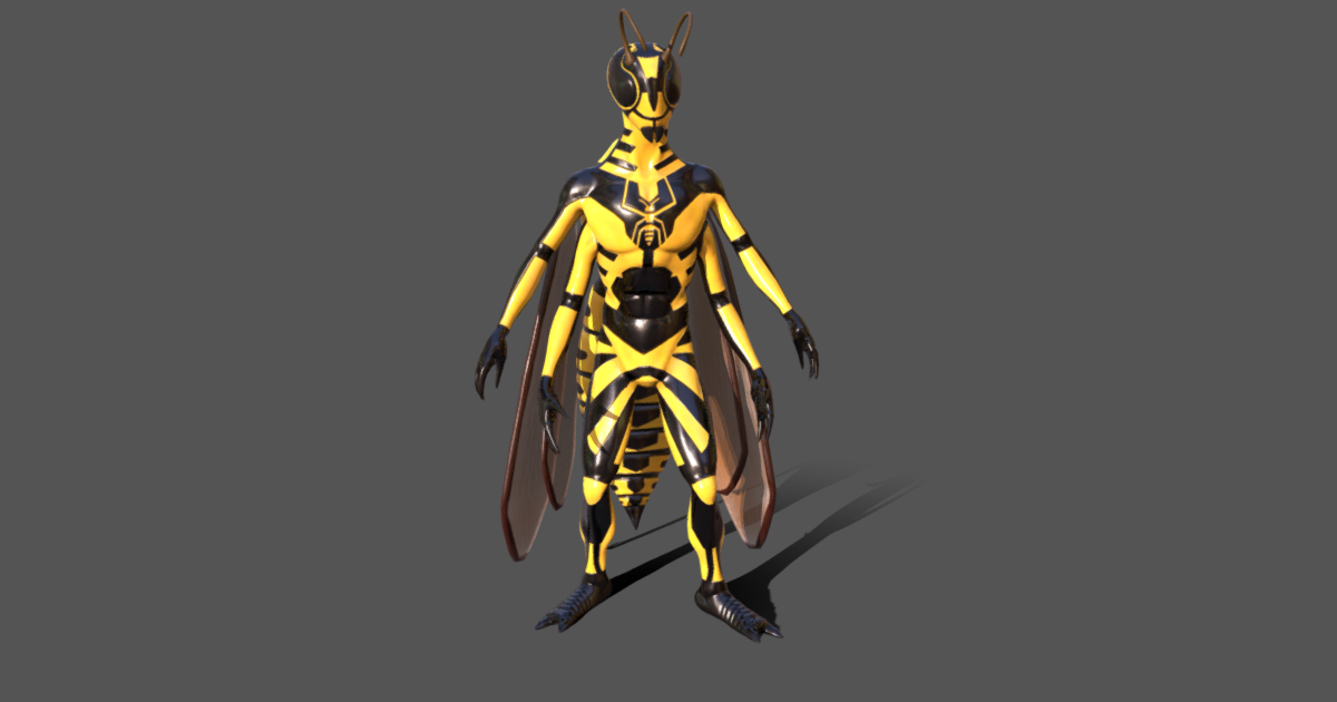 Unity Yellow Yellow Jacket Fly | Characters | Unity Asset Store