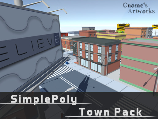 Basic Town Layout For Unity SimplePoly - Town Pack | 3D Environments | Unity Asset Store