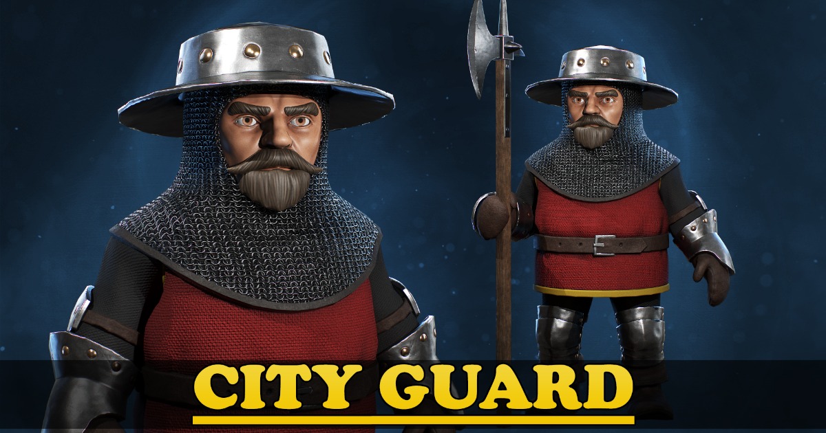 Stylized City Guard Knight | Characters | Unity Asset Store