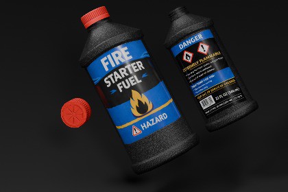 Low Poly Fire Starter Fuel Bottle - Game Ready Survival Prop Low-poly 3D model