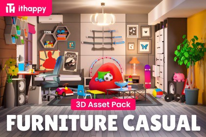 Furniture Casual - Low Poly 3D Models Pack