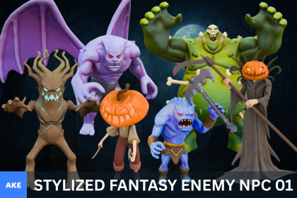 Stylized Fantasy Enemy NPC Bundle 01 by AKE