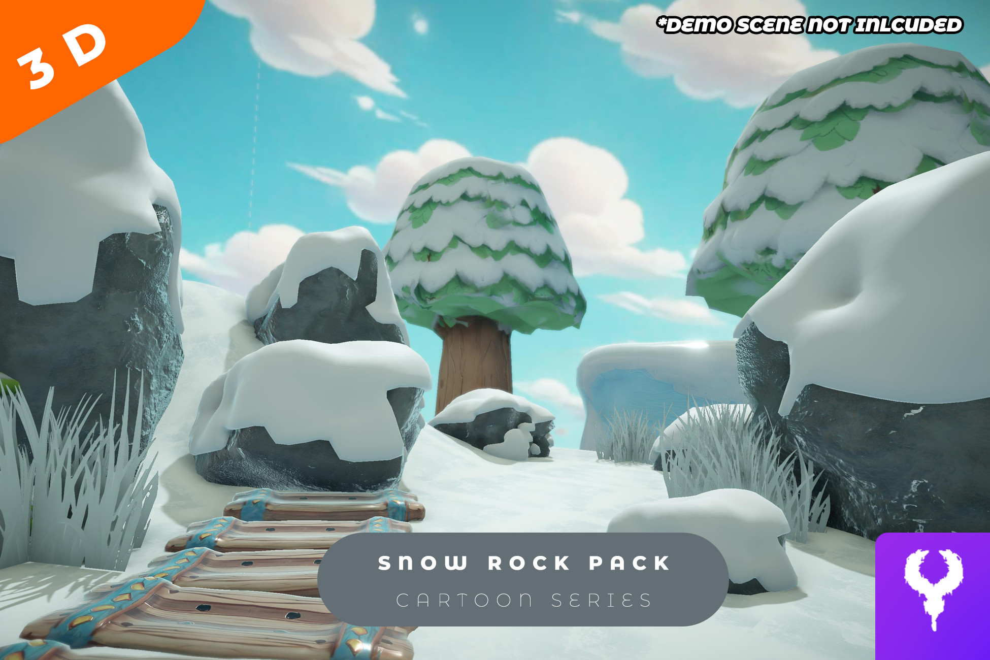 Unity Draw Snow Path Cartoon Snow Covered Rock Pack | 3D Exterior | Unity Asset Store