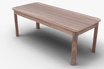 Low Poly Light-Wood Table
