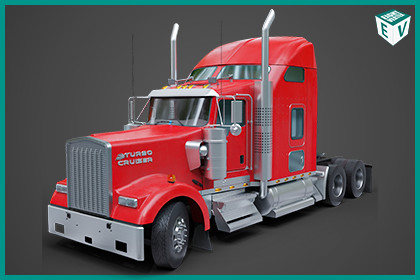 Heavy Truck Chassis 02 Red URP HDRP Textures