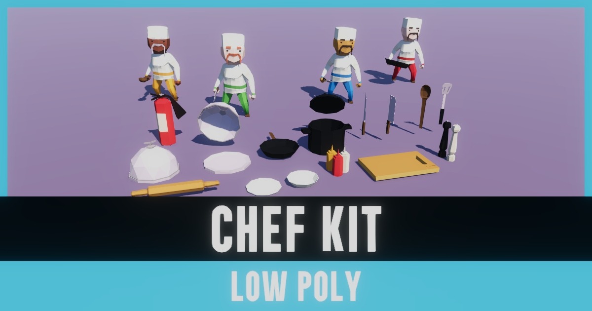 Chef Kit - Low Poly | 3D Humanoids | Unity Asset Store