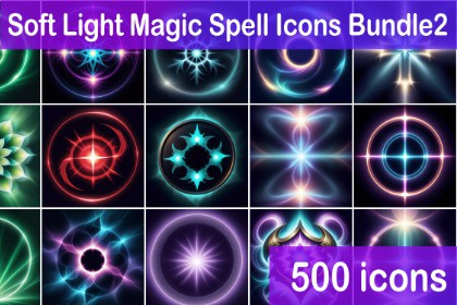 Soft Light Magic Spell Icons Bundle2