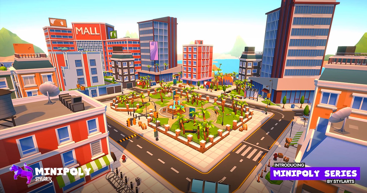 Minipoly Series - Modern Island City ( Stylized Lowpoly Environment ...