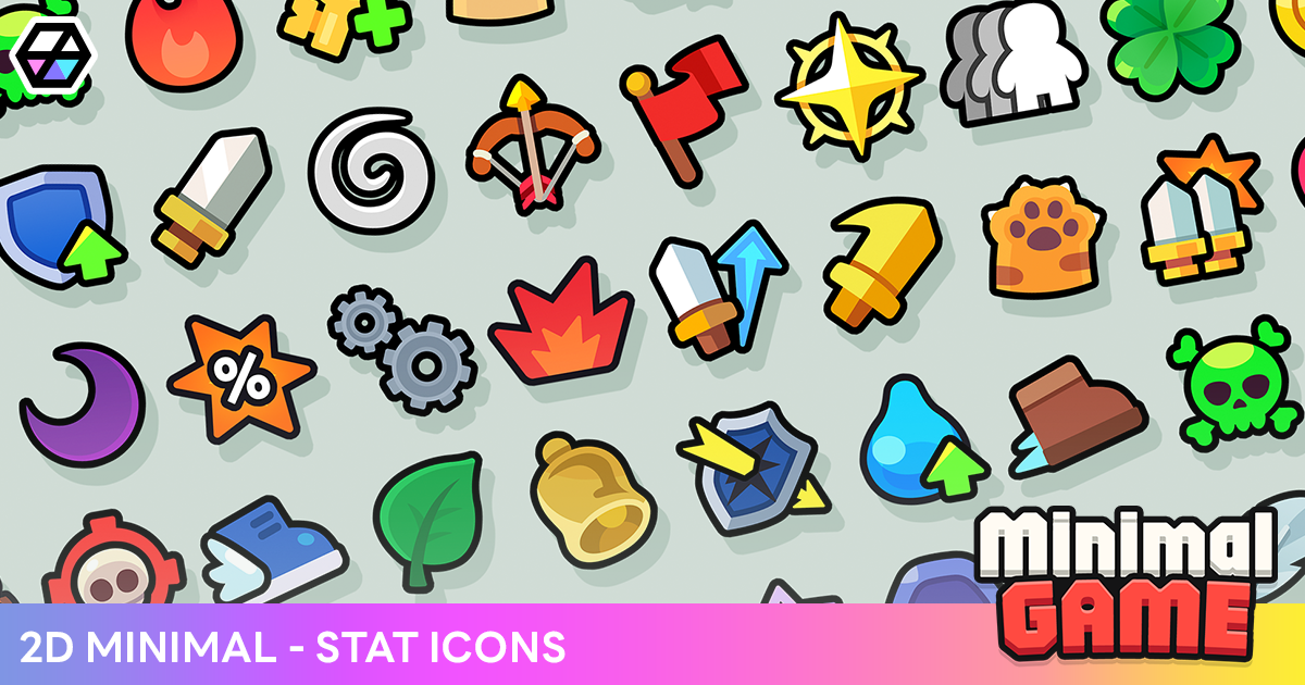 2D Minimal - Stat Icons | 2D 图标 | Unity Asset Store
