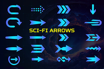 Sci-Fi Ui-100+Arrows Pack