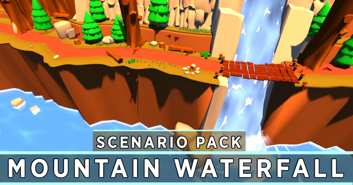 Waterfall Unity Mountain Waterfall Scenario Pack | 3D Environments | Unity Asset Store