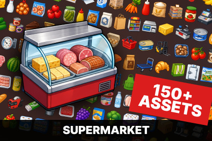 Grocery Store Supermarket Retail Food Market Management Icons Pack