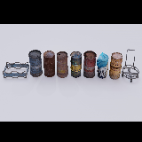 Barrels Drums Racks Volume one: photogrammetry custom LODs