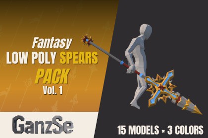 GanzSe Fantasy Low Poly Spears Pack Vol.1